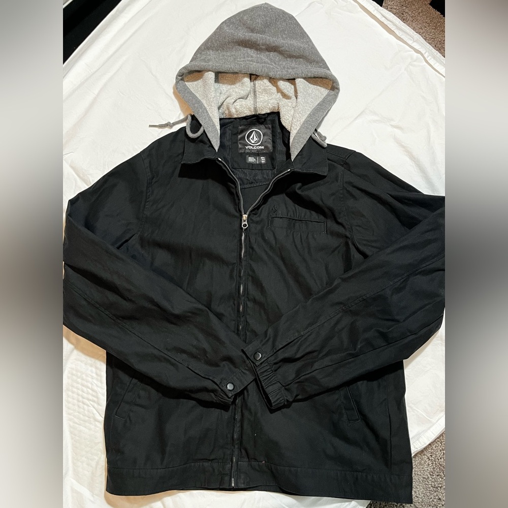 Volcom Men's Black Hooded Jacket